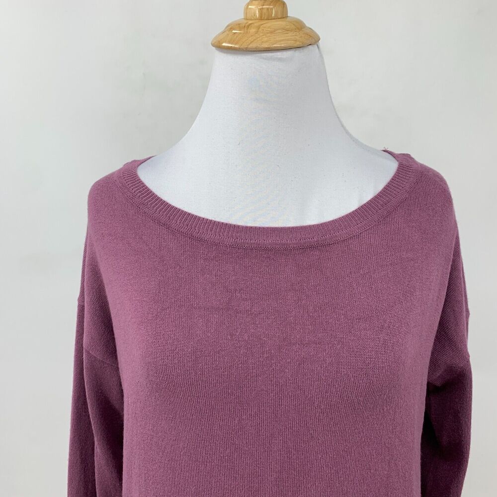 Cable & Gauge Sweater Womens S Small Purple Long Sleeve Curved Hem Soft Stretch - Picture 3 of 11